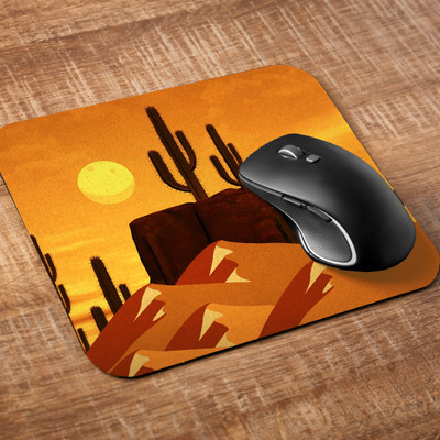 BHS BROTHERS Desingner Mouse Pad Non Slip Base Mousepad(Yellow)
