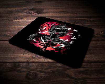 upahaar Anime Printed Mousepad with Smooth Mouse Control Mouse Pad for Laptop Non Slip Base Mousepad(Multicolor, Black)