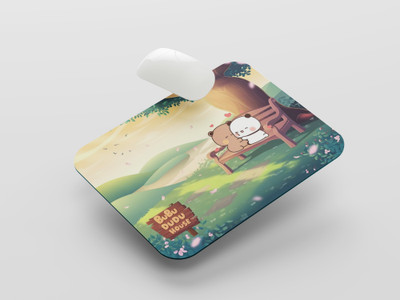 UNIARAWALAS Non-Slip Brain ,DUDU BUBU Cartoon MPM-128 Non Slip Base Mousepad(Black)