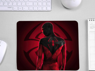 MITTRA Indiacraft Spider Man Miles Non Slip Base Dual Sided Mousepad(Red)