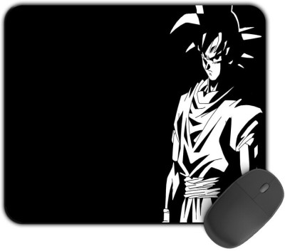 Kirmada Printed Designer Mouse Pad Black And White Goku 2 Dragon Ball Z Mousepad(Multicolor)