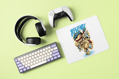 Rushaan Revenge - Printed animated Mousepad for animation lovers Non Slip Base Mousepad(White)