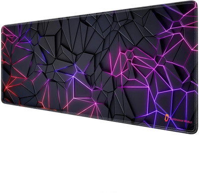 DARSHANAM WORLD Keyboard Mat, Mouse Pad Shortcut Keys Desk Mats for Office Non Slip Base Mousepad(Black, Purple)