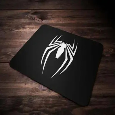 PrintingWorld Black Sipderman Non Slip Base Mousepad(Multicolor)