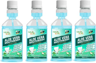 Nature Sure Aloe Vera Mouthwash with Neem and Clove for Oral Health - 4 Pack - Clove(600 ml)