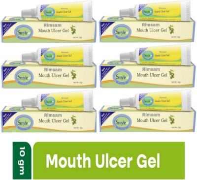 Rimsam Smylee Ayurvedic Mouth Ulcer Gel.10gm.pack off 6 - neem Minty(60 g)