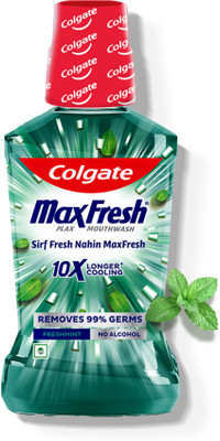 Colgate Maxfresh Plax Antibacterial Mouthwash, 24/7 Fresh Breath - Fresh Mint(500 ml)