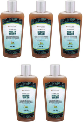 BIO RESURGE LIFE Ayurvedic Mouth Wash Pack of 5 (200ml Each) - Spearmint, Clove(1000 ml)