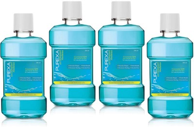 PUREXA Antioxidant Mouthwash 250ml, For Fresh Breath, mouth wash liquid for Men & Women - Double Mint(1000 ml)