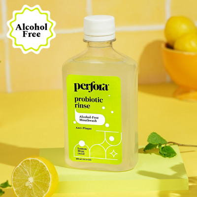 Perfora Probotic Alcohol Free Anti Plaque Mouth Wash with Vitamin C, For Dental Hygiene - Lemon Mint(300 ml)
