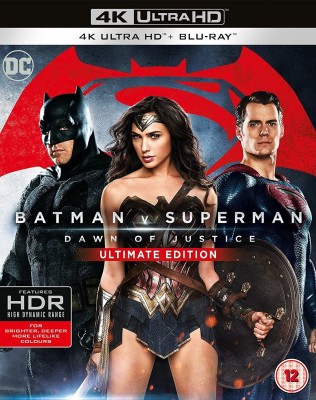 Batman v Superman: Dawn of Justice 4K Ultra-HD [Ultimate Edition] [2016] [Extended Edition on 4K Ultra HD + Theatrical Version on Blu-ray] [Two-disc set] [Film by Zack Snyder] [With Slipcover] [Region Free] [UK Imported](4K(UHD) Blu-ray English)