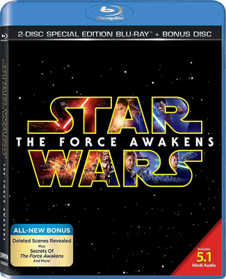 Star Wars: Episode VII - The Force Awakens Blu-ray [2015] [2-Disc Special Edition Bluray + Bonus Disc] [Hindi - Dolby Digital 5.1] [Region Free](Blu-ray English)