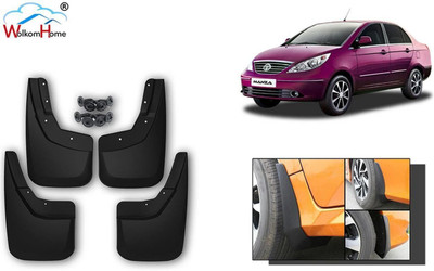 shopdream Front Mud Guard, Rear Mud Guard For Tata Manza NA(Black)