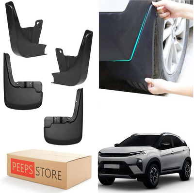 PEEPS STORE Mud Flap For Tata Nexon 2024(Black)