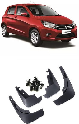Uneestore Front Mud Guard, Rear Mud Guard For Maruti Celerio 2014, 2019(Black)