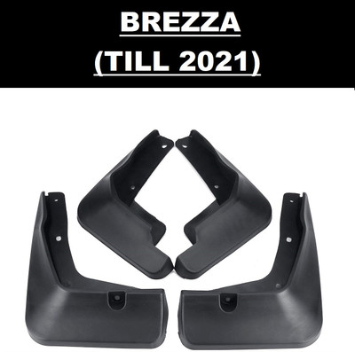 Autoxygen Front Mud Guard, Rear Mud Guard For Maruti BRZ NA(Black)