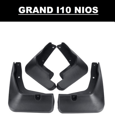 Autoxygen Front Mud Guard, Rear Mud Guard For HYUNDAI Grand I10 Nios Asta U2 1.2 CRDi NA(Black)