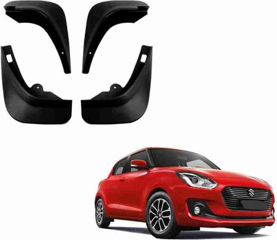 Starleo Front Mud Guard, Rear Mud Guard For Maruti Swift 2020, 2021(Black)