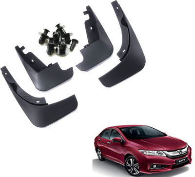 shopdream Mud Flap, Front Mud Guard, Rear Mud Guard For Honda New City i-VTEC NA(Black)