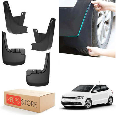 PEEPS STORE Mud Flap For Volkswagen Polo Exquisite 2015(Black)