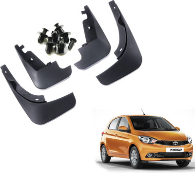 Decor S M Mud Flap, Front Mud Guard, Rear Mud Guard For Tata Tiago NA(Black)