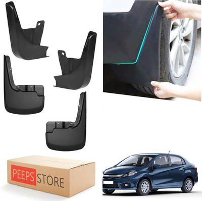 PEEPS STORE Mud Flap For Honda Amaze LX 2013(Black)