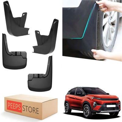 PEEPS STORE Mud Flap For Tata Nexon 2024(Black)
