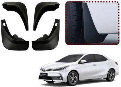 shopdream Rear Mud Guard, Front Mud Guard For Toyota Corolla Altis 2018(Black)