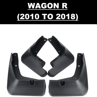 Autoxygen Front Mud Guard, Rear Mud Guard For Maruti WagonR NA(Black)