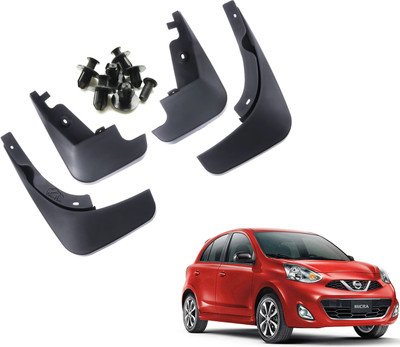 WolkomHome Mud Flap, Front Mud Guard, Rear Mud Guard For Nissan Micra 2015(Black)