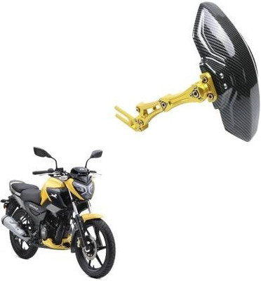 way2gmart Rear Mud Guard For TVS Universal For Bike 2005, 2021(Black, Gold)
