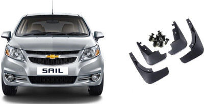 Maniship Rear Mud Guard, Front Mud Guard For Chevrolet Sail NA(Black)