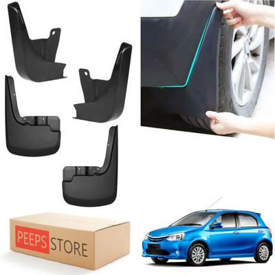 PEEPS STORE Mud Flap For Toyota Etios Liva 2011(Black)