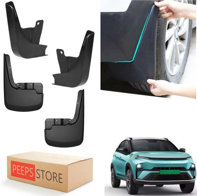 PEEPS STORE Mud Flap For Tata Nexon 2023(Black)