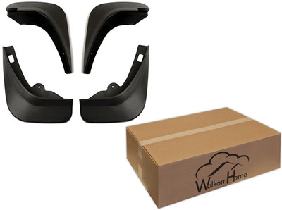 Decor S M Mud Flap, Front Mud Guard, Rear Mud Guard For Mahindra Thar NA(Black)