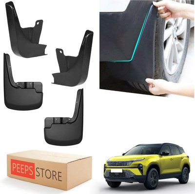 PEEPS STORE Mud Flap For Tata Harrier XZA Dual Tone AT Diesel 2024(Black)