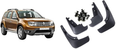 Uneestore Front Mud Guard, Rear Mud Guard For Renault Duster 2012, 2013, 2014, 2015(Black)