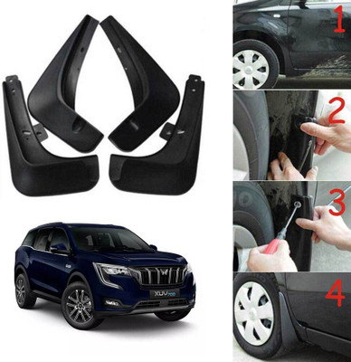 Oshotto Front Mud Guard, Rear Mud Guard For Mahindra XUV 700 2021(Black)