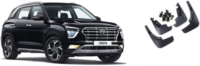 Maniship Rear Mud Guard, Front Mud Guard For Hyundai Creta 2020, 2023(Black)