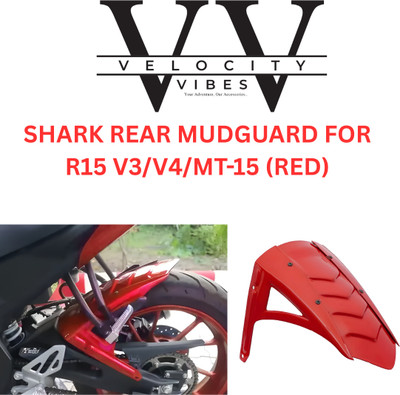 VELOCITY VIBES Rear Mud Guard For Yamaha R15 NA(Red)