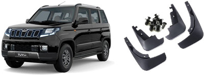 Uneestore Rear Mud Guard, Front Mud Guard, Mud Flap For MAHINDRA TUV-300 NA(Black)