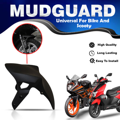 ASRYD Front Mud Guard For Universal For Bike Universal For Bike 2024(Black)