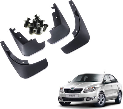 WolkomHome Mud Flap, Front Mud Guard, Rear Mud Guard For Skoda Rapid NA(Black)