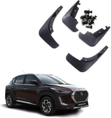 CARMART Rear Mud Guard, Front Mud Guard For Indian Magnite 2016, 2020, 2021, 2022, 2023(Black)