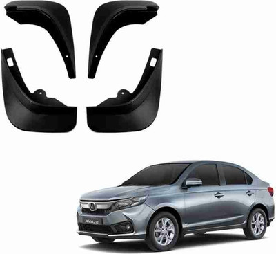 Starleo Front Mud Guard, Rear Mud Guard For Honda Amaze 2018, 2020, 2021(Black)