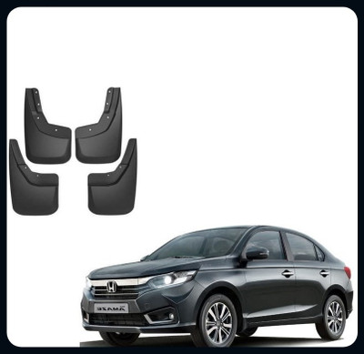 Tech Ginne Rear Mud Guard, Front Mud Guard For Honda Amaze 2012(Black)
