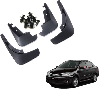 WolkomHome Mud Flap, Front Mud Guard, Rear Mud Guard For Toyota Etios NA(Black)