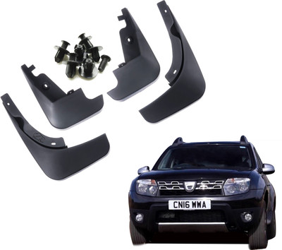 Decor S M Mud Flap, Front Mud Guard, Rear Mud Guard For Renault Duster 2009(Black)