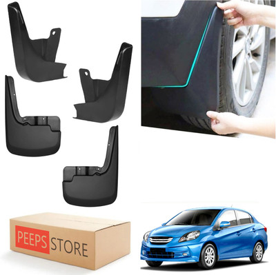 PEEPS STORE Mud Flap For Honda Amaze E i-VTEC 2013(Black)