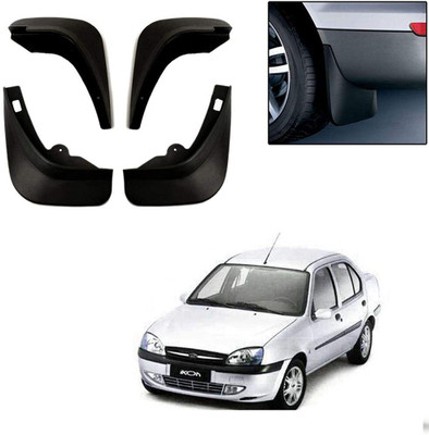 GS Grow n Shine Rear Mud Guard, Front Mud Guard For Ford Ikon NA(Black)